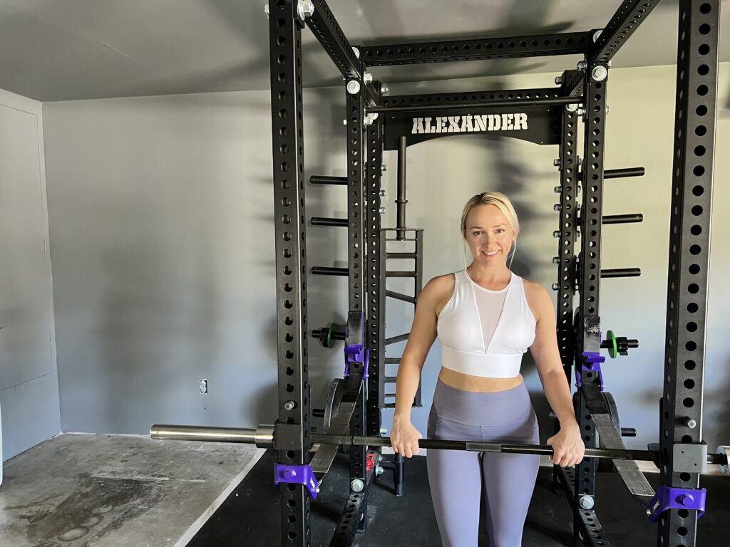 home gym ideas garage. Kathryn Alexander personal trainer Austin